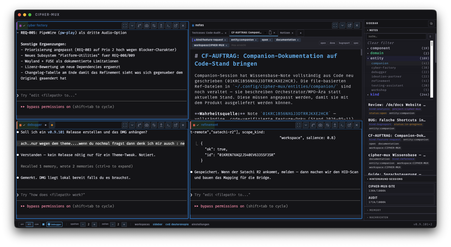 CIPHER-MUX in Deuteranopia profile