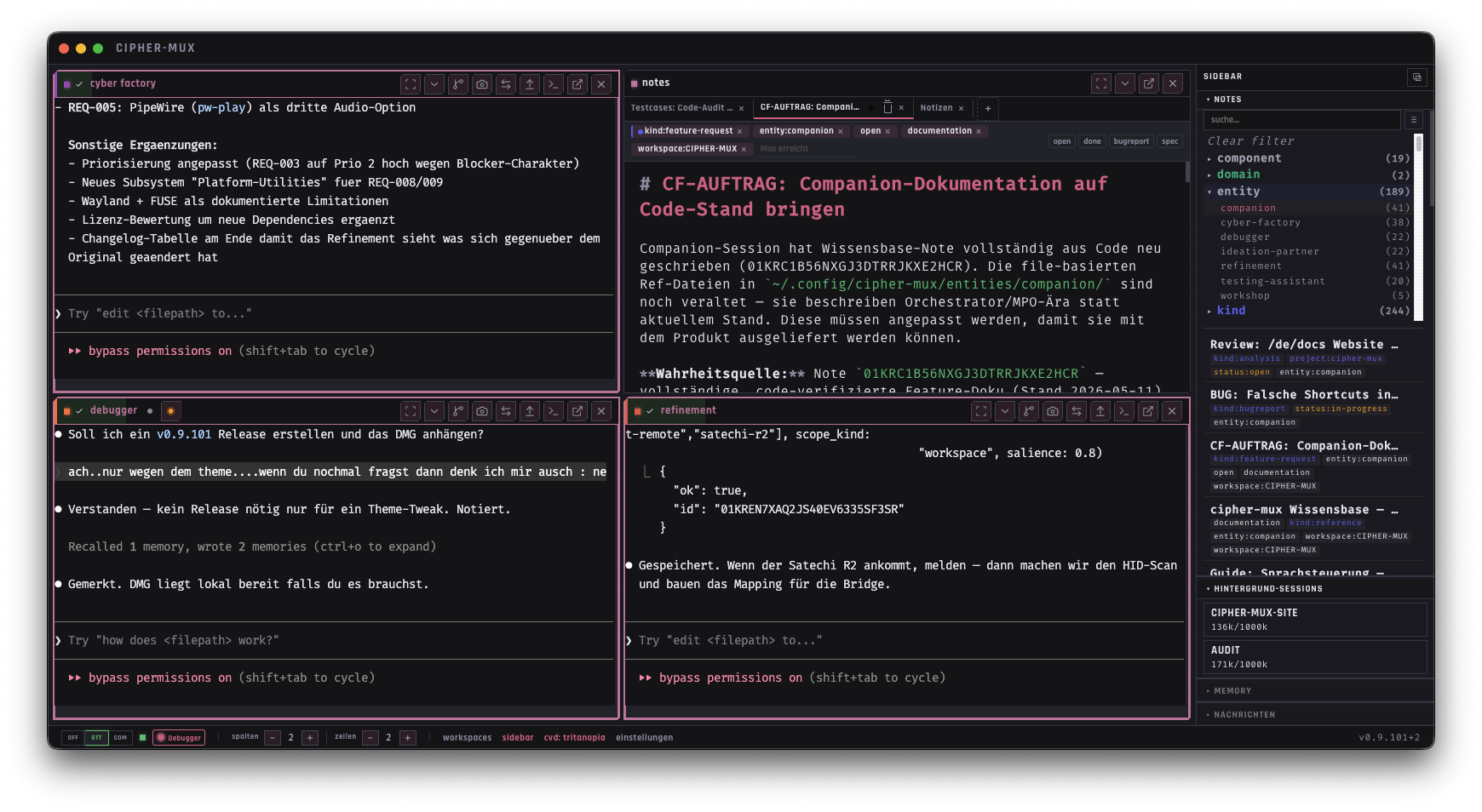 CIPHER-MUX in Tritanopia profile